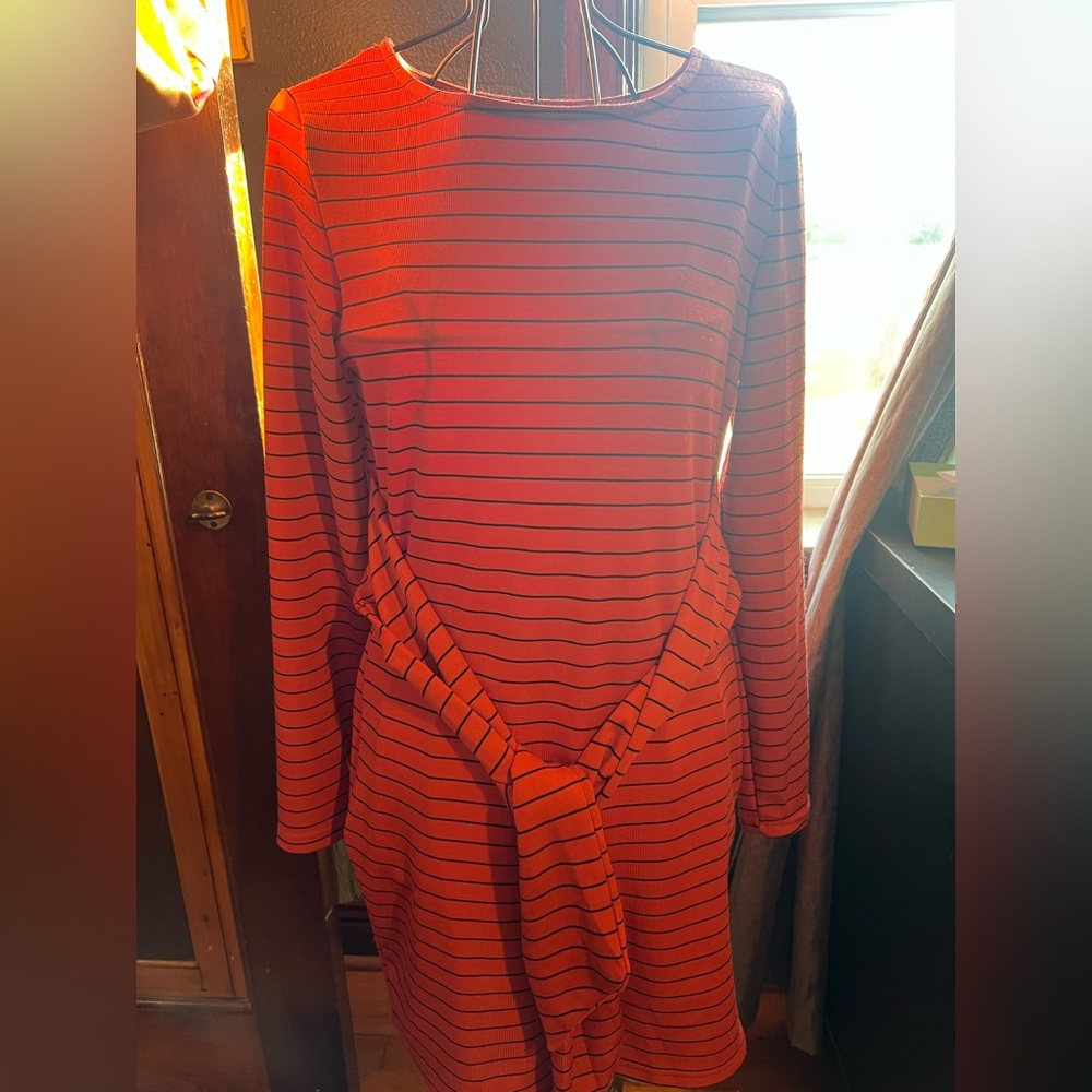 Cupshe Striped Orange Dress